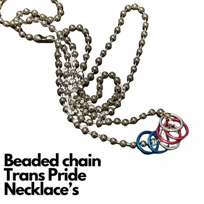 Trans Chain Transgendered Pride Anodized Ring Beaded Chain’s – Universal Spada
