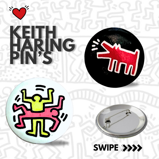 ORIGINAL Vintage Keith Haring Button Pin's
